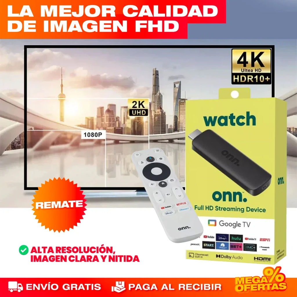 CONVERTIDOR SMART TV DE GOOGLE CON CONTROL REMOTO (Incluye XUPER TV)