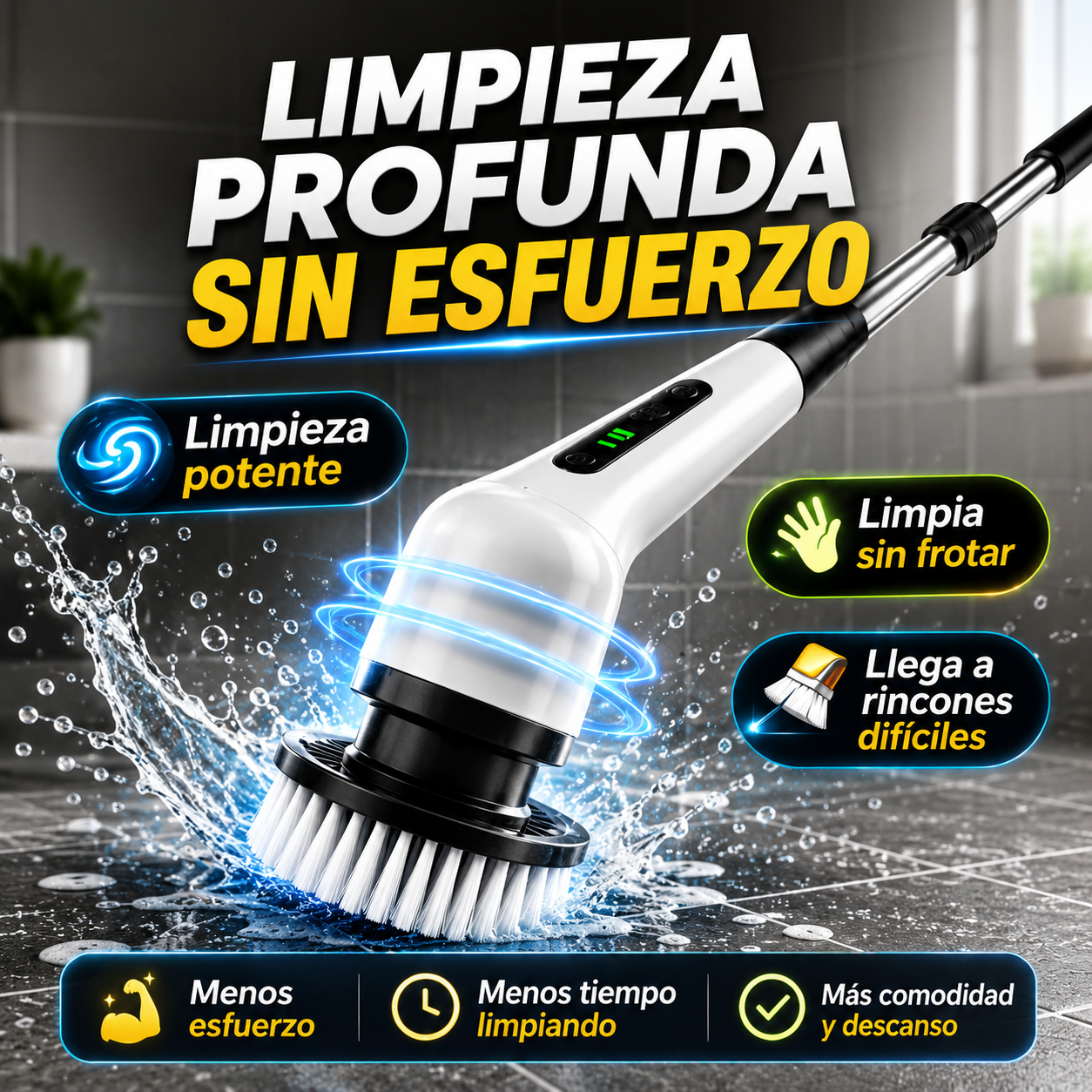 🔥 PowerClean 360° | Elimina la suciedad difícil sin esfuerzo