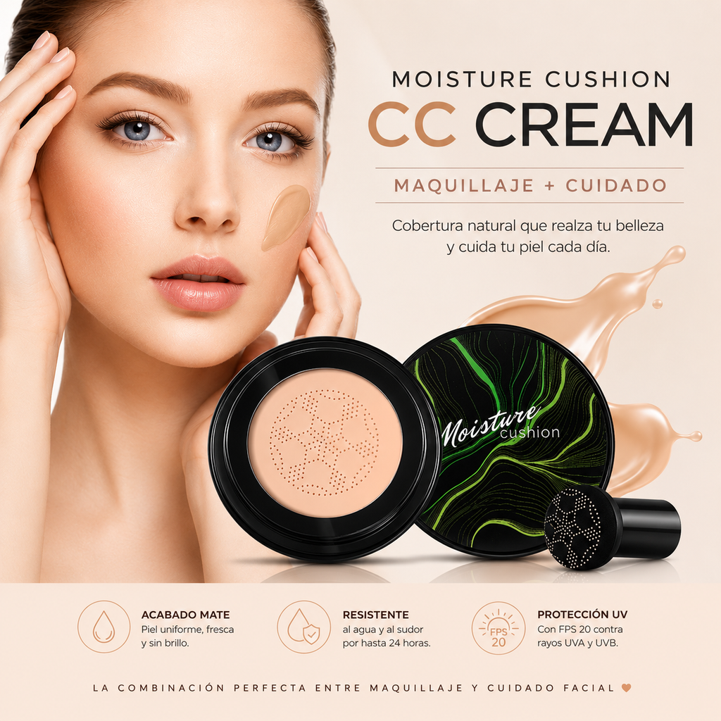 Moisture Cushion CC Cream™ | Tecnología Coreana para una Piel Perfecta