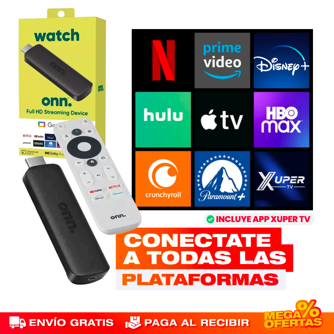 CONVERTIDOR SMART TV DE GOOGLE CON CONTROL REMOTO (Incluye XUPER TV)